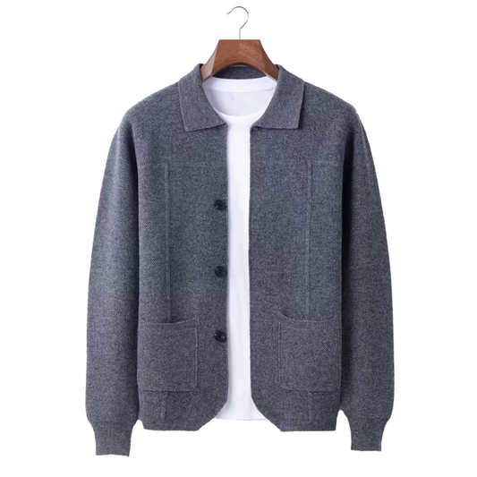 Men's button-up overshirt in grey
