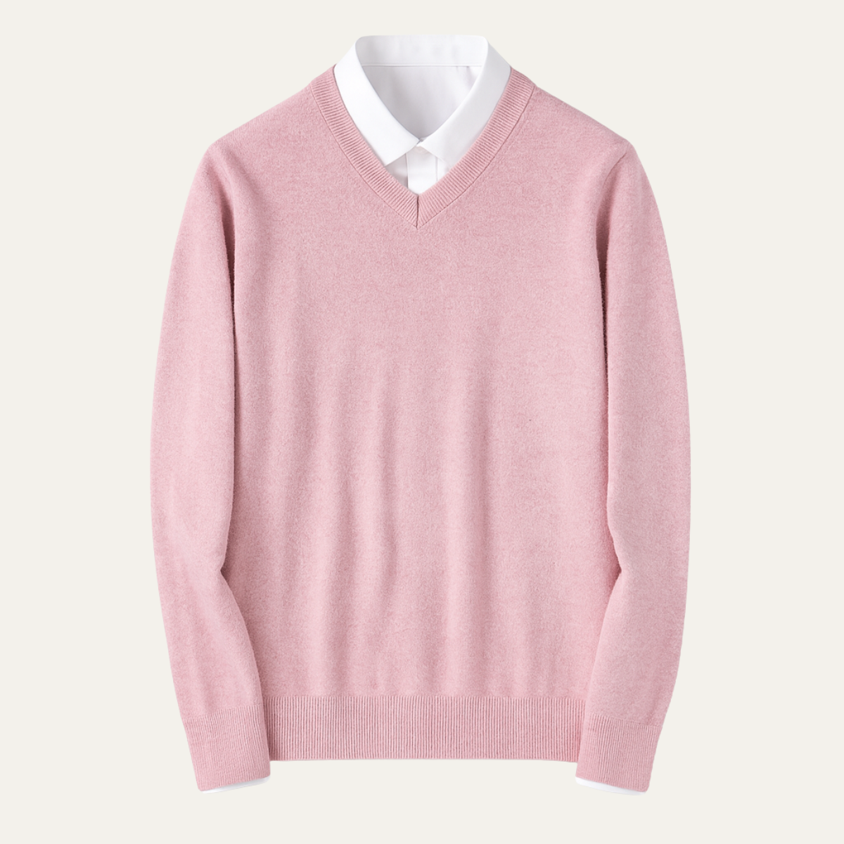 Men's cashmere blend jumper in pink