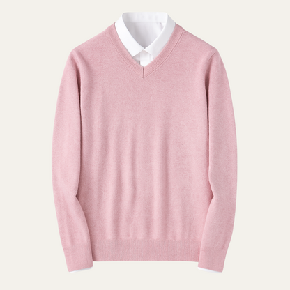 Men's cashmere blend jumper in pink