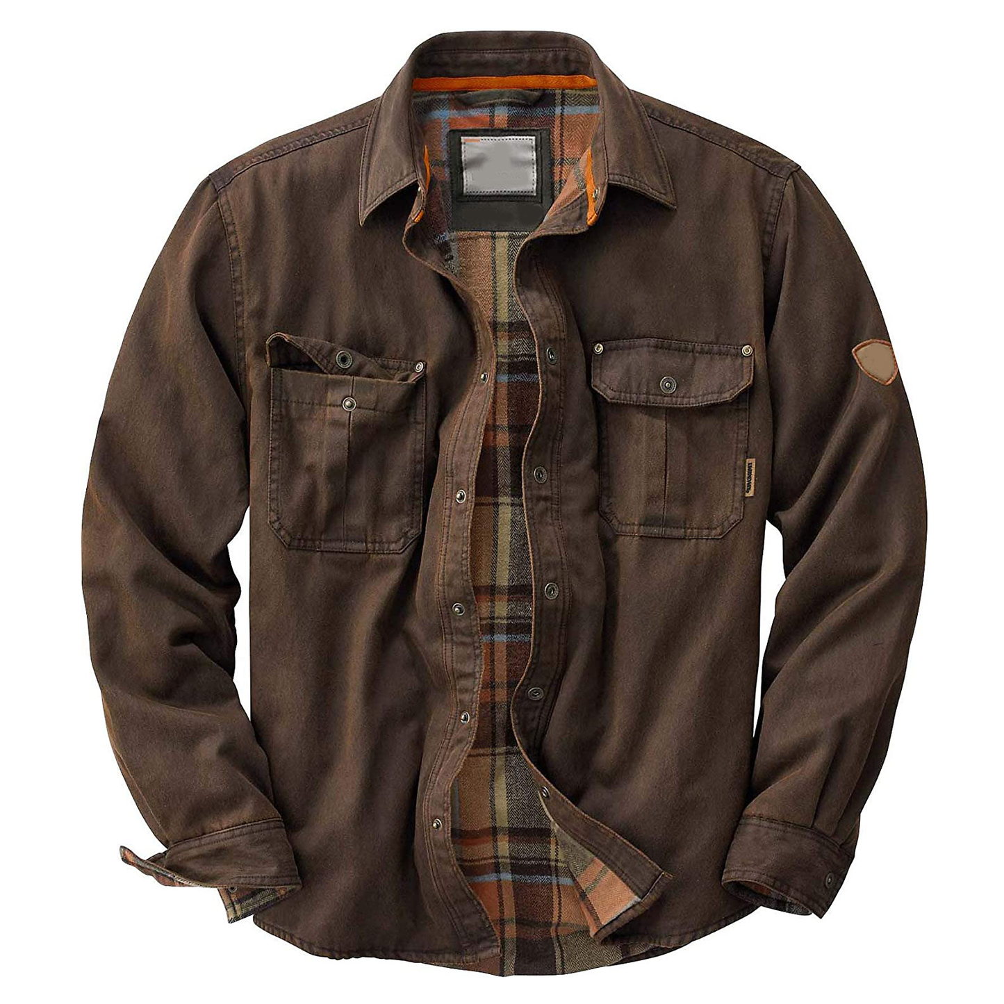 Men's Flannel-Lined Trucker Jacket in Dark Brown
