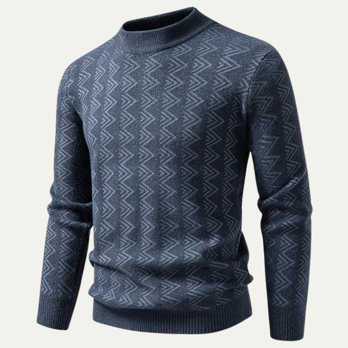Men's geometric pattern jumper in grey