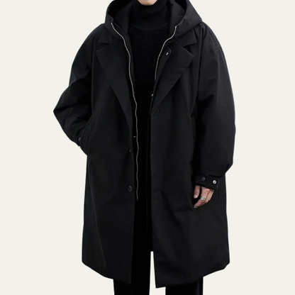 Men's Hooded Parka in Black