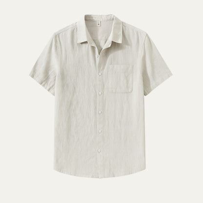 Men's linen shirt in beige