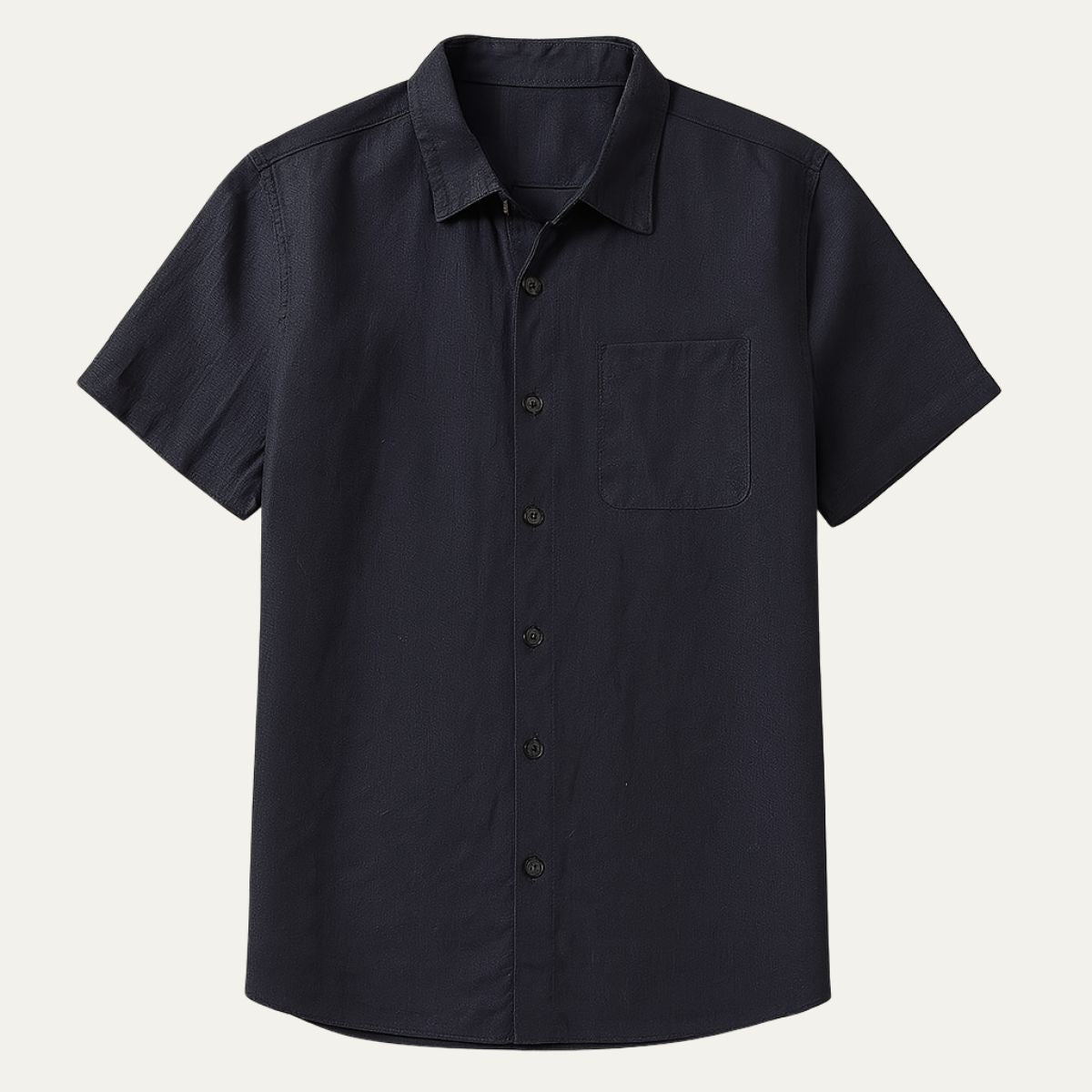 Men's linen shirt in black