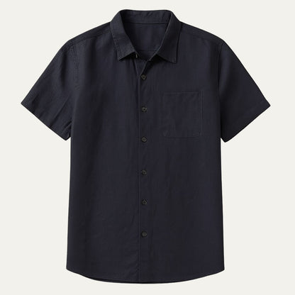 Men's linen shirt in black