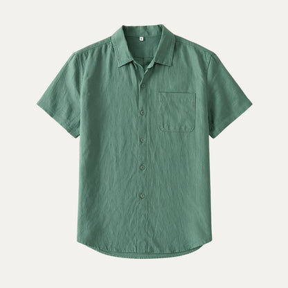 Men's linen shirt in green