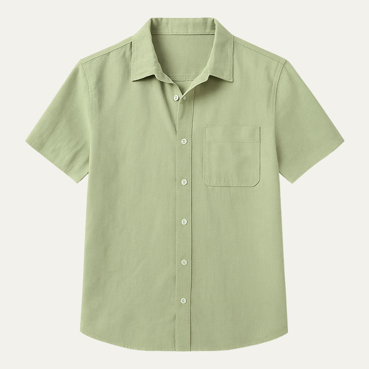 Men's linen shirt in light green