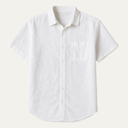 Men's linen shirt in white