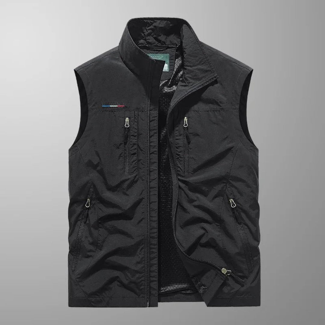 Men's Multi-Pocket Utility Jacket in Black