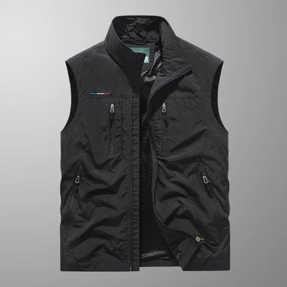 Men's Multi-Pocket Utility Jacket in Black