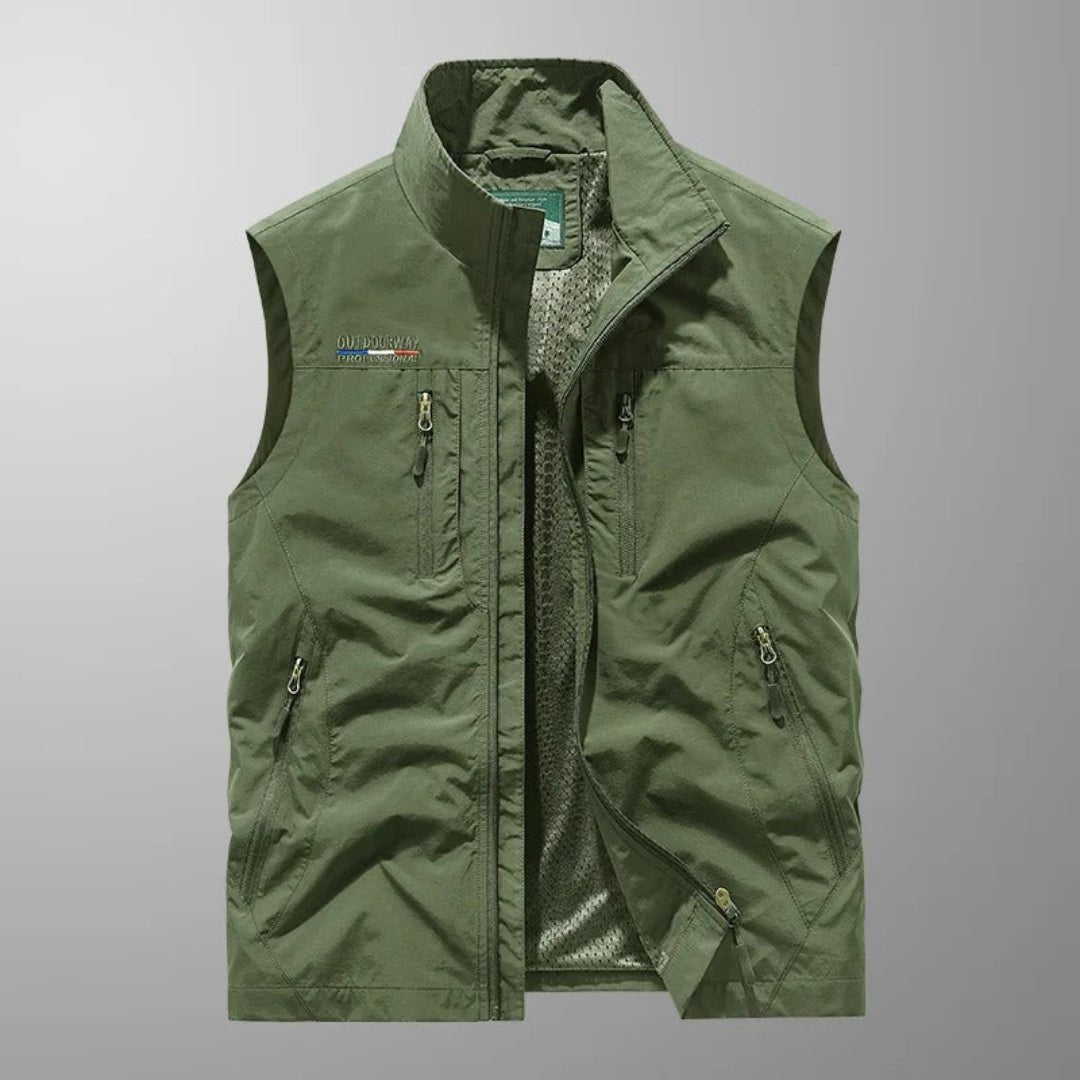 Men's Multi-Pocket Utility Jacket in Green