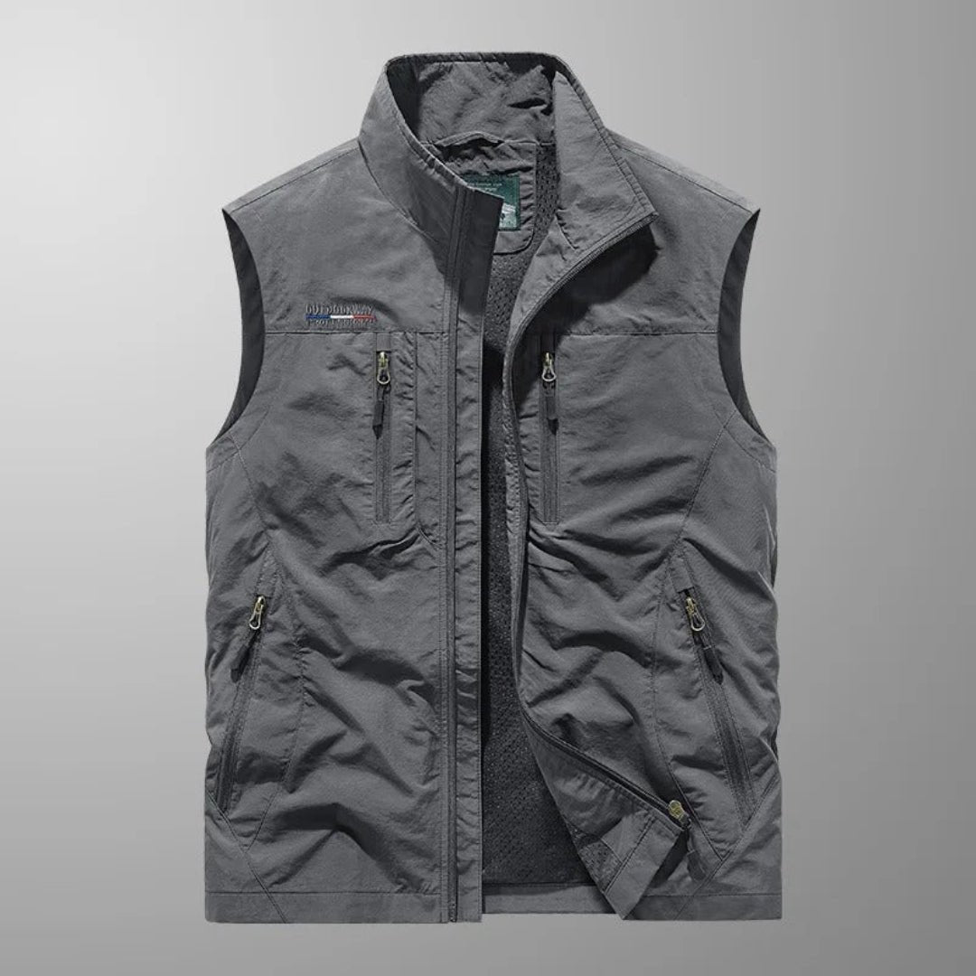 Men's Multi-Pocket Utility Jacket in Grey