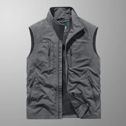 Men's Multi-Pocket Utility Jacket in Grey