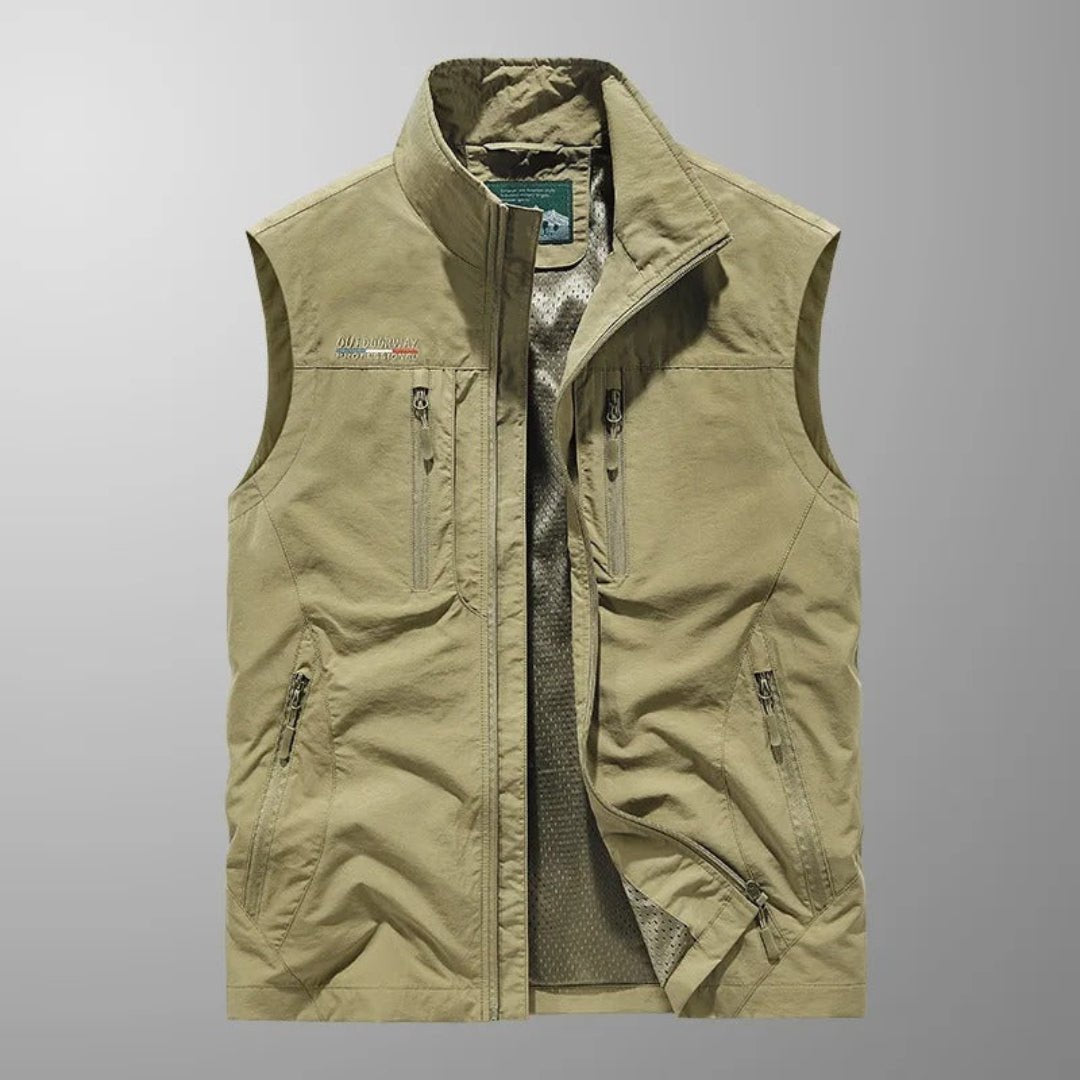 Men's Multi-Pocket Utility Jacket in Khaki