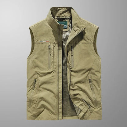 Men's Multi-Pocket Utility Jacket in Khaki