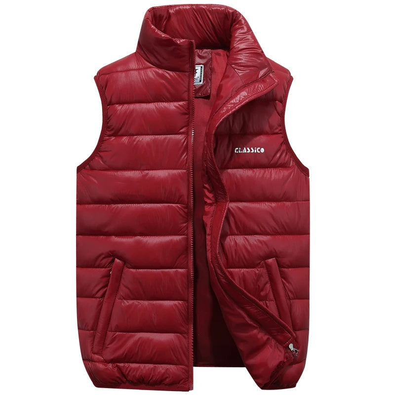 Men's Padded Bodywarmer in Wine Red