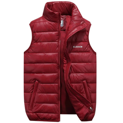 Men's Padded Bodywarmer in Wine Red