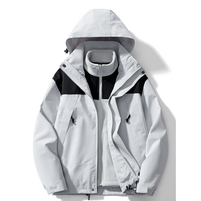 Women's 3-in-1 hooded winter jacket in Grey