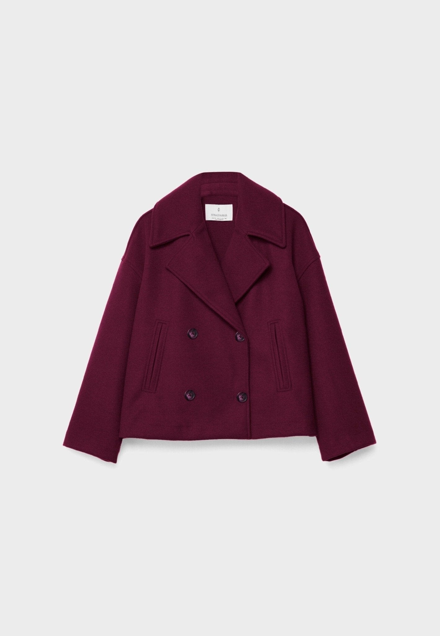 Women's cropped double-breasted jacket in Red