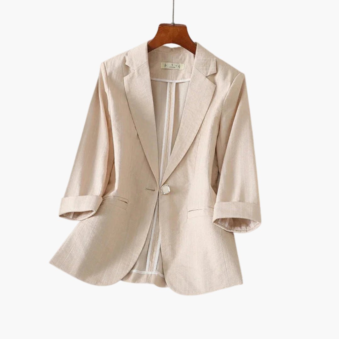 Women's linen blazer in Beige